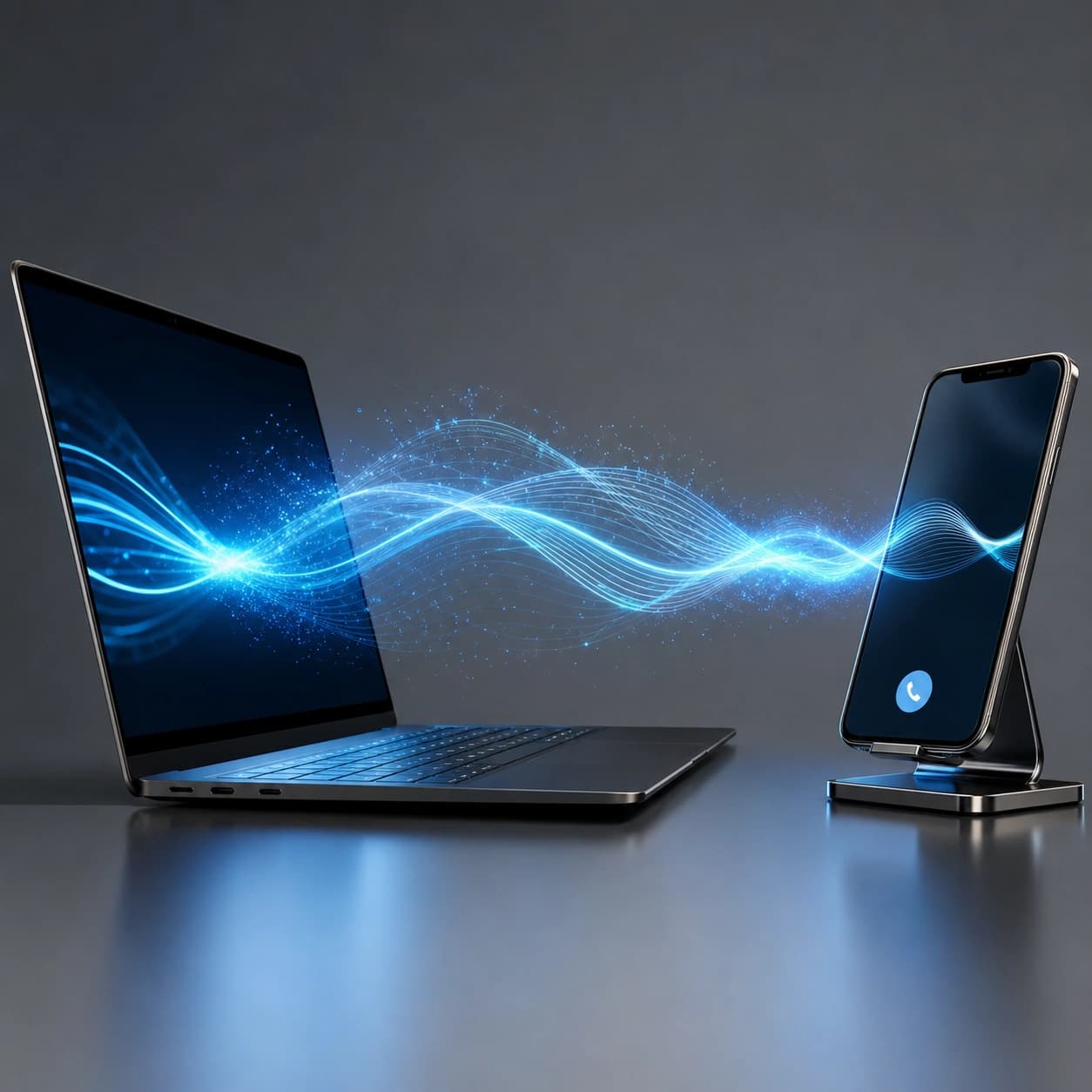 Live-Untertitel eines Telefonats auf einem PC-Bildschirm über StreamVox und Microsoft Phone Link